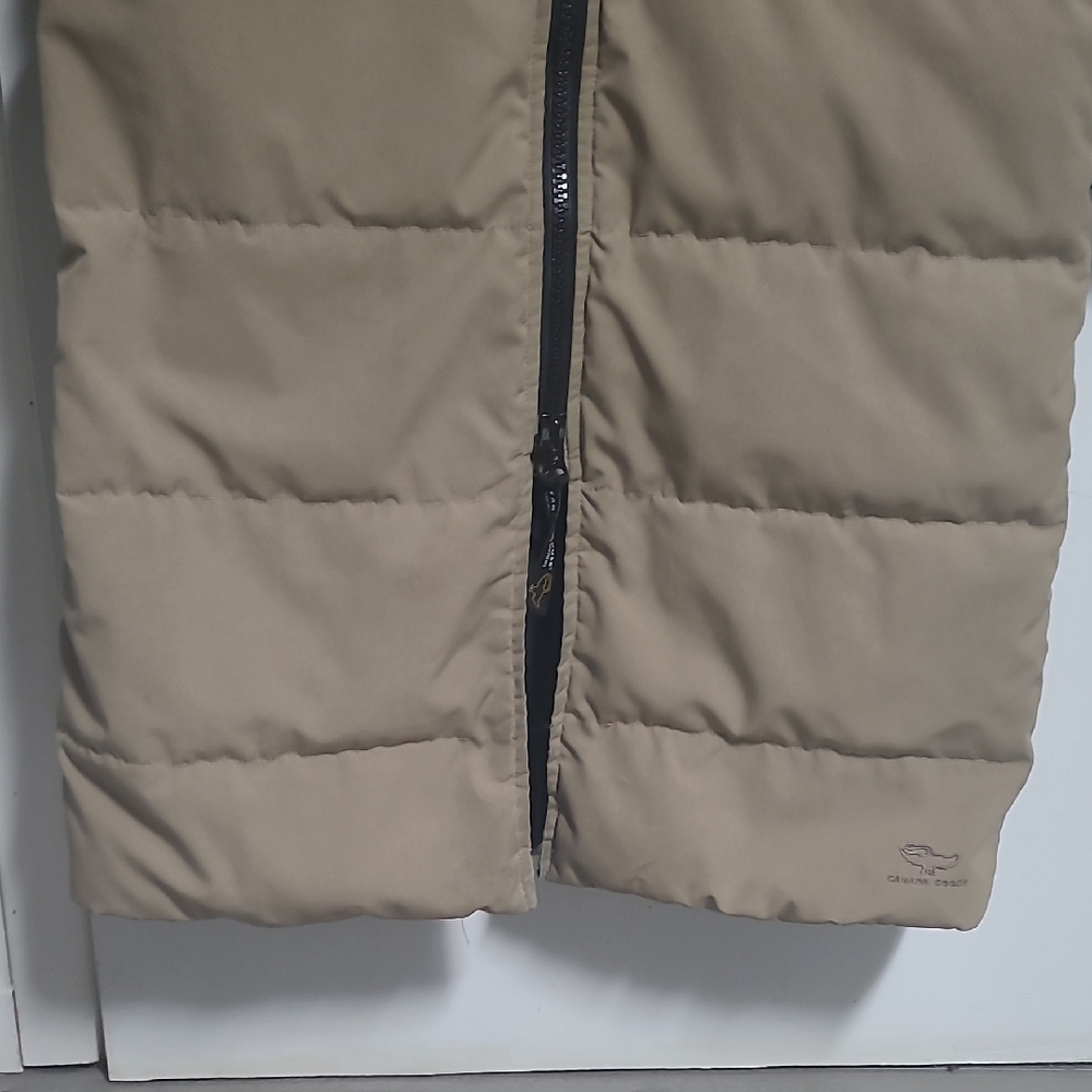 Canada Goose Tan Parka with Fur Trim Style 3035L - Picture 4 of 16
